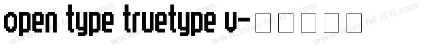 open type truetype v字体转换